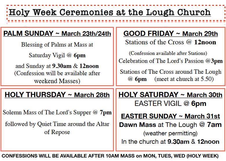 Church of The Immaculate Conception The Lough Easter Schedule